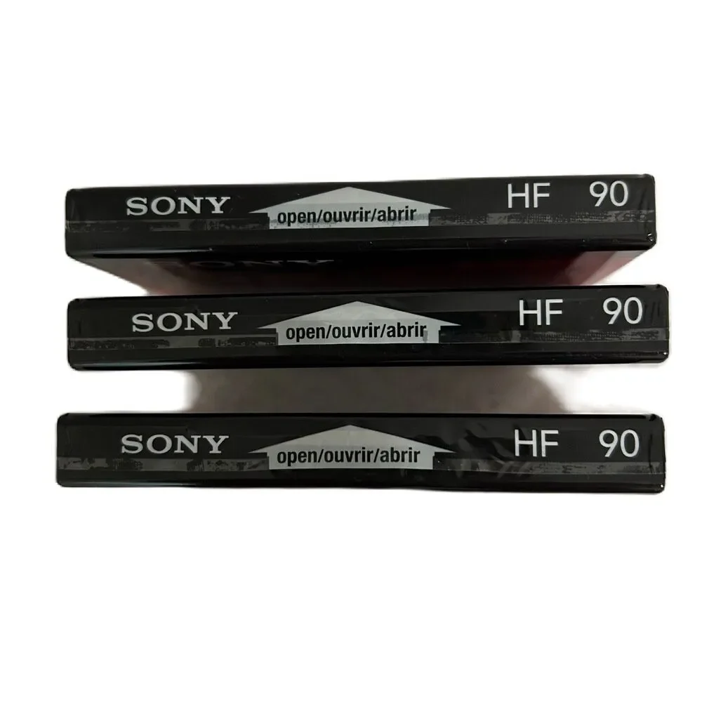 Sony HF 90 minute Audio Cassettes NEW UNOPENED Lot Of 3 Normal bias Blank Sealed